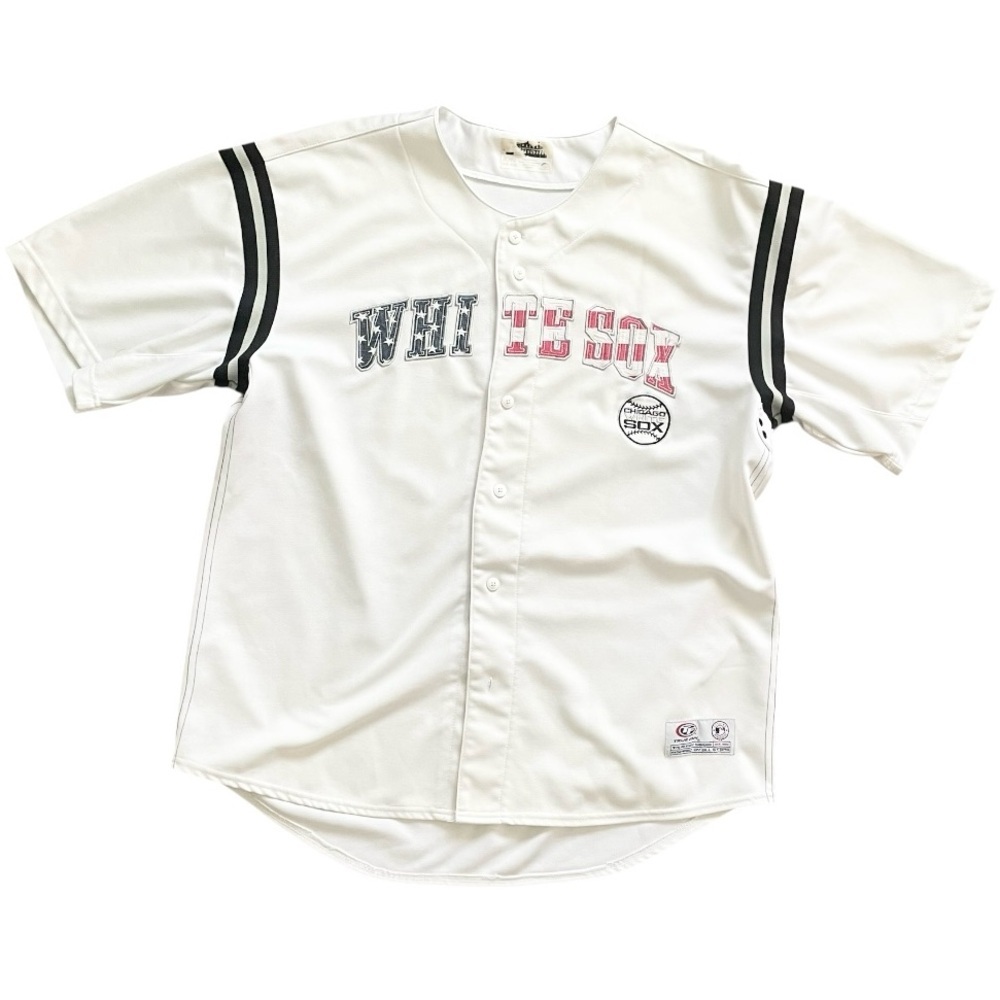 Chicago White Sox Jersey Mens XL White True Fan American Flag Logo MLB baseball